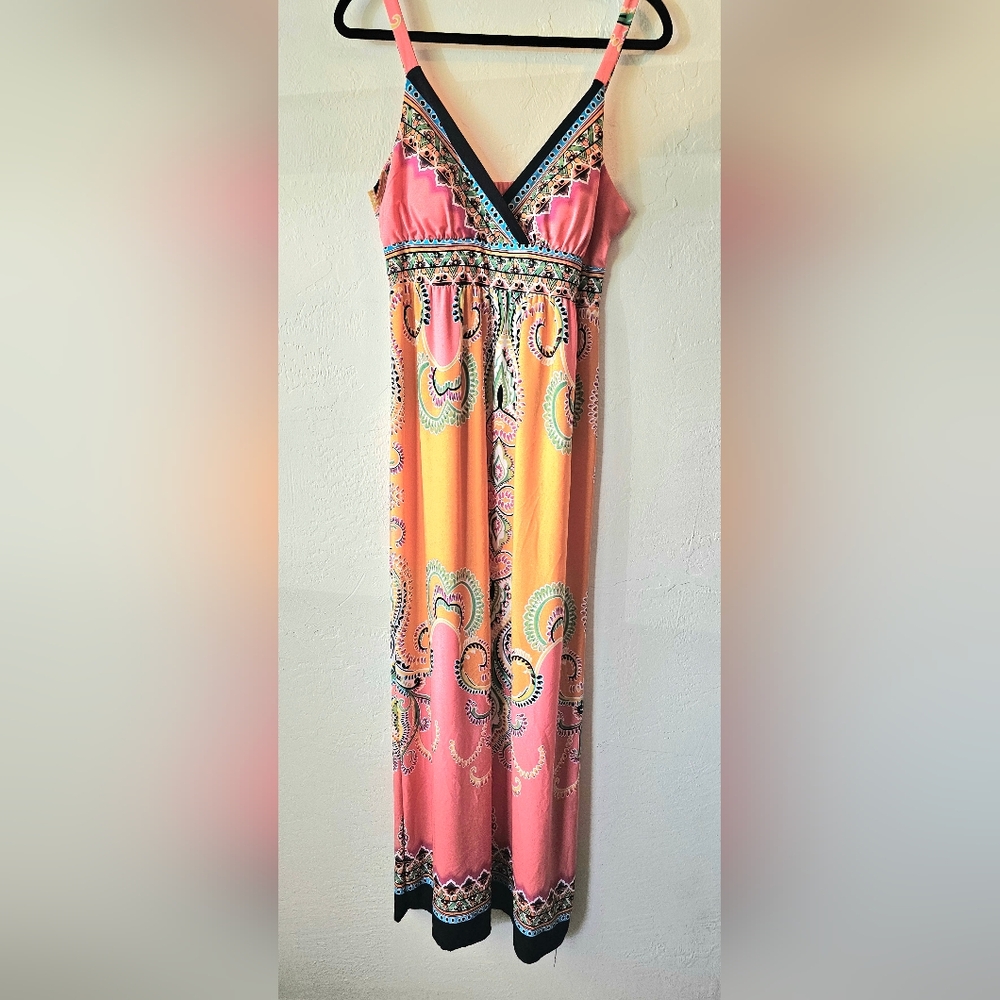 Colorful Maxi Dress with Paisley Print